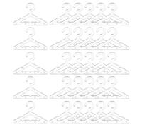 PATIKIL 50pcs Clothes Hanger Earring Holder, Mini Acrylic Coat Hangers Earring Hangers Hanger Rack for Earring Holder Organizer Stand Studs, Transparent