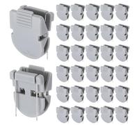 PATIKIL 50Pcs Cubicle Clips, Plastic Cubicles Hooks Pins Fabric Partition Panel Clip Wall Accessories for Hanging Documents Notes Memos Pictures Small Items, Grey