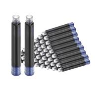 PATIKIL 50Pcs Fountain Pen Ink Cartridges, 3.4mm Bore Diameter Fountain Ink Refill Standard International Refill Cartridges for Pen Business Writing, Blue