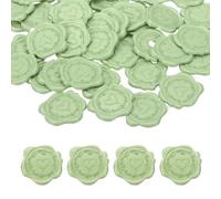PATIKIL 50Pcs Heart Wax Seal Stickers, Love Embossed Self Adhesive Backed Envelopes Seal Sticker Accessories for Wedding Invitation Letter Birthday Party Gift, Grass Green