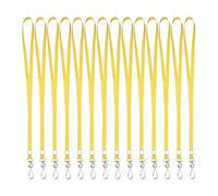 PATIKIL 50Pcs Lanyards Bulk, 47cm Badge Lanyard Neck Nylon with Clasp for ID Badge Keys Worker Name Tag Wallet Cruise Phone Events Office, Yellow