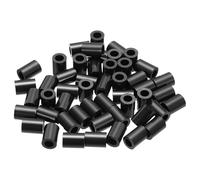 PATIKIL 50Pcs M4 ABS Spacers M4 x 7mm OD x 10mm L Plastic Round Spacer Washers Black Standoff Nut Unthreaded for Screws Bolts Electrical Outlet