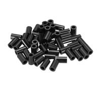 PATIKIL 50Pcs M4 ABS Spacers M4 x 7mm OD x 12mm L Plastic Round Spacer Washers Black Standoff Nut Unthreaded for Screws Bolts Electrical Outlet