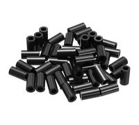 PATIKIL 50Pcs M4 ABS Spacers M4 x 7mm OD x 14mm L Plastic Round Spacer Washers Black Standoff Nut Unthreaded for Screws Bolts Electrical Outlet