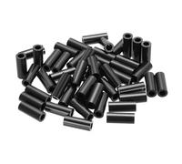 PATIKIL 50Pcs M4 ABS Spacers M4 x 7mm OD x 18mm L Plastic Round Spacer Washers Black Standoff Nut Unthreaded for Screws Bolts Electrical Outlet