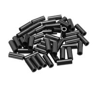 PATIKIL 50Pcs M4 ABS Spacers M4 x 7mm OD x 19mm L Plastic Round Spacer Washers Black Standoff Nut Unthreaded for Screws Bolts Electrical Outlet