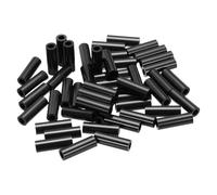 PATIKIL 50Pcs M4 ABS Spacers M4 x 7mm OD x 22mm L Plastic Round Spacer Washers Black Standoff Nut Unthreaded for Screws Bolts Electrical Outlet