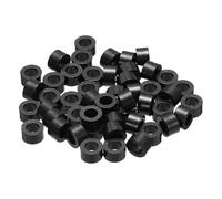 PATIKIL 50Pcs M4 ABS Spacers M4 x 7mm OD x 4mm L Plastic Round Spacer Washers Black Standoff Nut Unthreaded for Screws Bolts Electrical Outlet