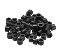 PATIKIL 50Pcs M4 ABS Spacers M4 x 7mm OD x 5mm L Plastic Round Spacer Washers Black Standoff Nut Unthreaded for Screws Bolts Electrical Outlet