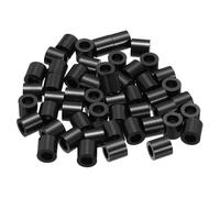 PATIKIL 50Pcs M4 ABS Spacers M4 x 7mm OD x 7mm L Plastic Round Spacer Washers Black Standoff Nut Unthreaded for Screws Bolts Electrical Outlet