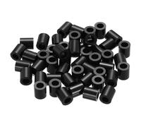 PATIKIL 50Pcs M4 ABS Spacers M4 x 7mm OD x 8mm L Plastic Round Spacer Washers Black Standoff Nut Unthreaded for Screws Bolts Electrical Outlet