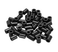 PATIKIL 50Pcs M4 ABS Spacers M4 x 7mm OD x 9mm L Plastic Round Spacer Washers Black Standoff Nut Unthreaded for Screws Bolts Electrical Outlet