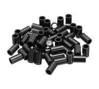 PATIKIL 50Pcs M4 ABS Spacers M6 x 9mm OD x 15mm L Plastic Round Spacer Washers Black Standoff Nut Unthreaded for Screws Bolts Electrical Outlet