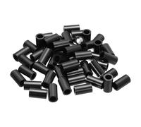 PATIKIL 50Pcs M4 ABS Spacers M6 x 9mm OD x 16mm L Plastic Round Spacer Washers Black Standoff Nut Unthreaded for Screws Bolts Electrical Outlet
