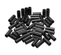 PATIKIL 50Pcs M4 ABS Spacers M6 x 9mm OD x 22mm L Plastic Round Spacer Washers Black Standoff Nut Unthreaded for Screws Bolts Electrical Outlet