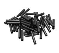 PATIKIL 50Pcs M4 ABS Spacers M6 x 9mm OD x 50mm L Plastic Round Spacer Washers Black Standoff Nut Unthreaded for Screws Bolts Electrical Outlet