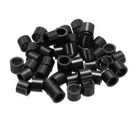 PATIKIL 50Pcs M4 ABS Spacers M6 x 9mm OD x 7mm L Plastic Round Spacer Washers Black Standoff Nut Unthreaded for Screws Bolts Electrical Outlet