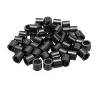 PATIKIL 50Pcs M4 ABS Spacers M8 x 12mm OD x 10mm L Plastic Round Spacer Washers Black Standoff Nut Unthreaded for Screws Bolts Electrical Outlet