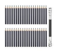 PATIKIL 50Pcs Mini Colored Pencils 8.5cm Coloring Pencils with Extender Pre Sharpened Wooden Oil Based Drawing Art Supplies or Drawing Sketching Painting, Dark Blue