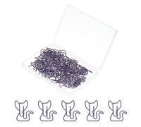 PATIKIL 50pcs Paper Clip, Cat Shape Paper Clip Small Cute Rust-Proof Metal Strong Durable Bulk for Office Home, 31mm, Purple