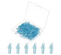 PATIKIL 50pcs Paper Clip, Musical Style Paper Clip Small Cute Rust-Proof Metal Strong Durable Bulk for Office Home, 40mm, Blue
