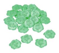 PATIKIL 50Pcs Rose Wax Seal Stickers, Flower Embossed Self Adhesive Backed Envelopes Seal Sticker Accessories for Wedding Invitation Letter Birthday Party Gift, Light Green