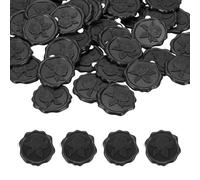 PATIKIL 50Pcs Rose Wax Seal Stickers, Love Embossed Self Adhesive Backed Envelopes Seal Sticker Accessories for Wedding Invitation Letter Birthday Party Gift, Black
