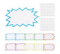 PATIKIL 50pcs Sale Tags, 5" Sale Stickers Blank Price Tag Star Signs Burst Fluorescent Neon Paper Labels for Sales Sign Retail Store Vehicle Market Business Garage, 5 Color