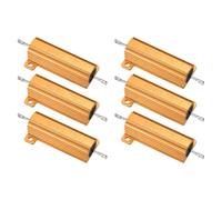 PATIKIL 50W 0.33 Ohm Aluminum Shell Resistor, 6Pcs Aluminum Housing Resistor, 5% Tolerance Wirewound Resistors Screw Tap Chassis Mounted, Golden
