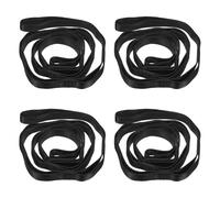 PATIKIL 51 Inch Daisy Chain Straps, 4 Pack Strong Climbing Strap Adjustable Nylon Chain Sling with 8 Loops for Aerial Yoga Hammock Swing, Black
