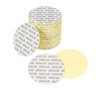 PATIKIL 52mm/2.05" Foam Lid Liner 60pcs Adhesive Round PS Pressure Sensitive Seals, Cap Liners Resistant Tamper for Plastic Glass Jar Bottle Cap Canning Vials Seals Black Text, White