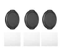 PATIKIL 52mm Lens Cap, 3 Pack Sides Pinch Snap Camera Lens Cover for Front Lens with Cloth, Suitable for 52mm Thread Universal DSLR Lenses for Nikon, for Fujifilm, for Pentax, for Leica
