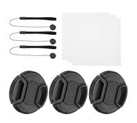 PATIKIL 52mm Lens Cap Set, 3Pack Center Pinch Snap Camera Lens Cover for Front Len Suitable for 52mm Thread Universal DSLR Lenses for Nikon, for Fujifilm, for Pentax, for Leica