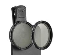 PATIKIL 52mm Phone Camera Lens, Clip-On ND2-400 Filter Circular Polarizing Lens for Most Smart Phones and DSLR Cameras, Black