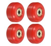 PATIKIL 52mm Skateboard Wheels with Bearings, 4 Pack Street Wheels for Skateboards Cruiser Wheel Replacement 95A, Red Golden