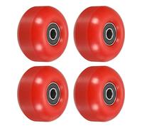 PATIKIL 52mm Skateboard Wheels with Bearings, 4 Pack Street Wheels for Skateboards Cruiser Wheel Replacement 95A, Red Black