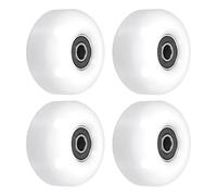 PATIKIL 52mm Skateboard Wheels with Bearings, 4 Pack Street Wheels for Skateboards Cruiser Wheel Replacement 95A, White Black
