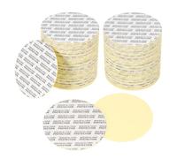 PATIKIL 55mm/2.17" Foam Lid Liner 120pcs Adhesive Round PS Pressure Sensitive Seals, Cap Liners Resistant Tamper for Plastic Glass Jar Bottle Cap Canning Vials Seals Black Text, White