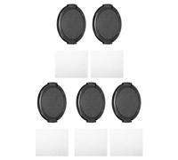 PATIKIL 55mm Lens Cap, 5 Pack Sides Pinch Snap Camera Lens Cover for Front Lens with Cloth, Suitable for 55mm Thread Universal DSLR Lenses for Nikon, for Fujifilm, for Pentax, for Leica