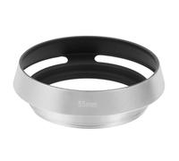 PATIKIL 55mm Lens Hood, Universal Metal Hollow Curved Screw-in Vented Lens Hoods for Fujifilm for Nikon for Pentax, Silver