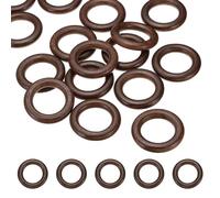 PATIKIL 55mm Natural Wooden Rings, 10 Pack Wood Ring Round Linking Rings Wood Loop Circle for Craft Pendant DIY Jewelry Making Macrame, Dark Brown