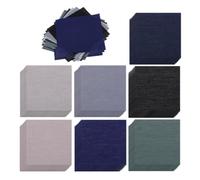 PATIKIL 56Pcs 10x10cm 100% Cotton Quilting Fabric Bundles, Mix Dark Blue