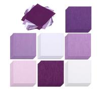 PATIKIL 56Pcs 10x10cm 100% Cotton Quilting Fabric Bundles, Purple Series