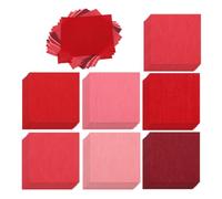 PATIKIL 56Pcs 10x10cm 100% Cotton Quilting Fabric Bundles, Red Series