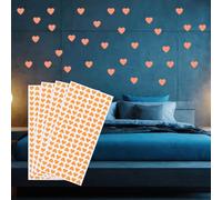 PATIKIL 576 Pcs Glow in The Dark Heart Stickers, Adhesive Glow Heart Sticker Glow in The Dark Wall Decals Luminous Decor for Room Ceiling Decoration Party Birthday, Orange