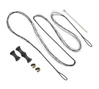 PATIKIL 58.3 Inch Bow String Replacement, Archery Bowstrings Accessories 12 Strands Bowstring with Finger Guard & 2 Brass Nock Points for Traditional Recurve Longbow, Black