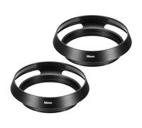 PATIKIL 58mm Lens Hood, 2Pcs Standard Vented Matte Surface Anti-reflective Inside Hollow Lens Hood for Universal Camera Lens, Black for Nikon, for Fujifilm, for Pentax, for Leica