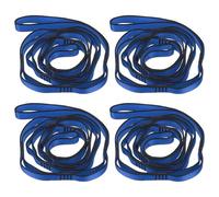 PATIKIL 59 Inch Daisy Chain Straps, 4 Pack Strong Climbing Strap Adjustable Nylon Chain Sling with 8 Loops for Aerial Yoga Hammock Swing, Blue