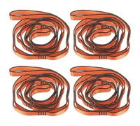 PATIKIL 59 Inch Daisy Chain Straps, 4 Pack Strong Climbing Strap Adjustable Nylon Chain Sling with 8 Loops for Aerial Yoga Hammock Swing, Orange
