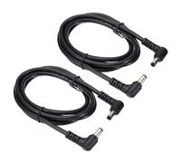 PATIKIL 5Ft 5.5 x 2.1mm Male to Male DC Power Cable, 2Pcs 18AWG Wire Adapter 90 Degree Right Angle Connector Cord for LED Strip DVR Router Surveillance Camera